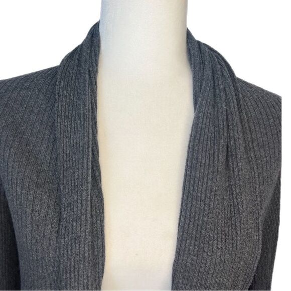 Leith Dark Grey Ribbed Cardigan. Long and Open Front. Size S. Great Condition! - Picture 2 of 9